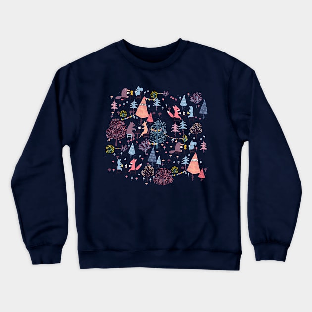 Pastel caffe Crewneck Sweatshirt by Petit Faon Prints